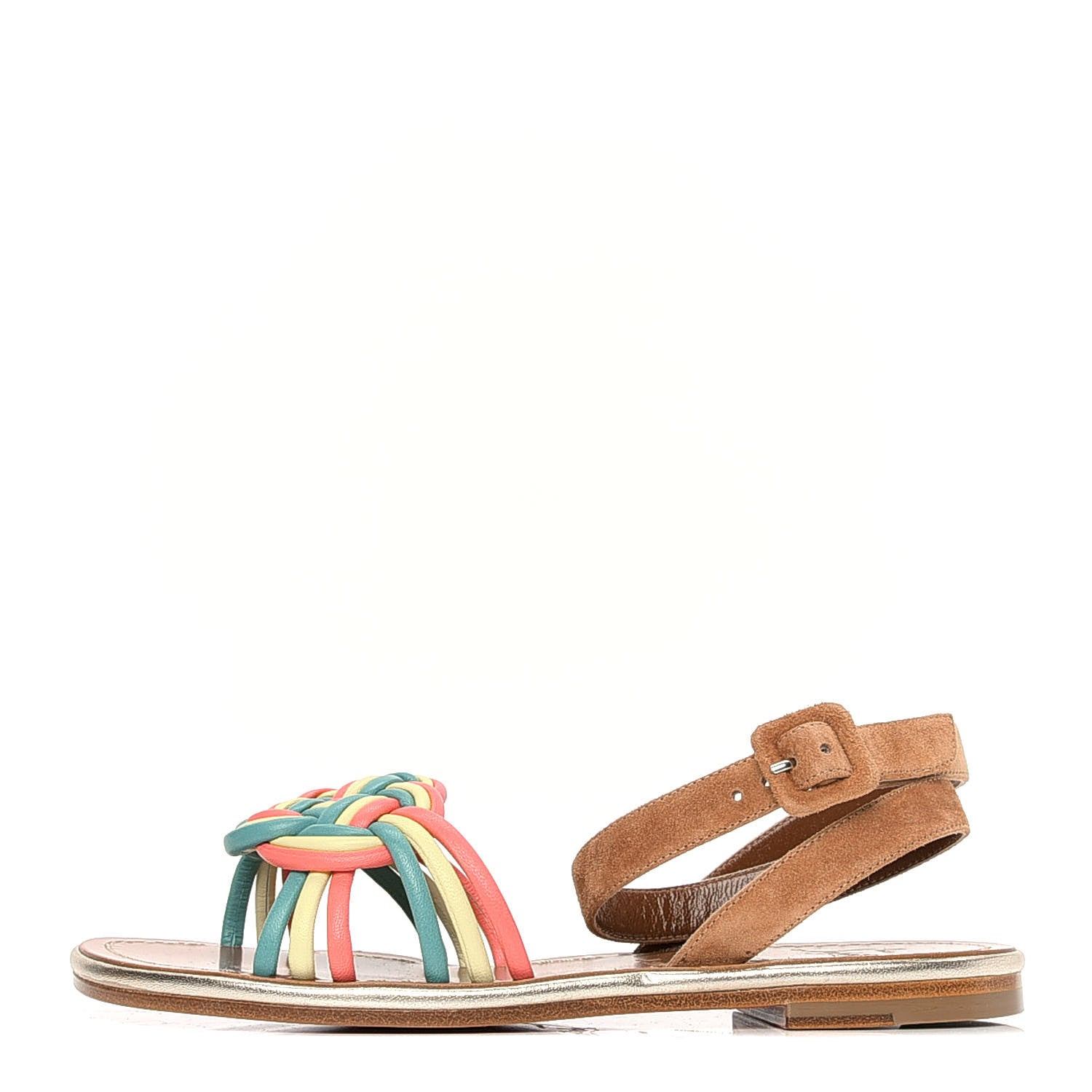 Christian Louboutin Nappa Veau Velours Ella Flat Sandal 35 Multicolor 1 of 7