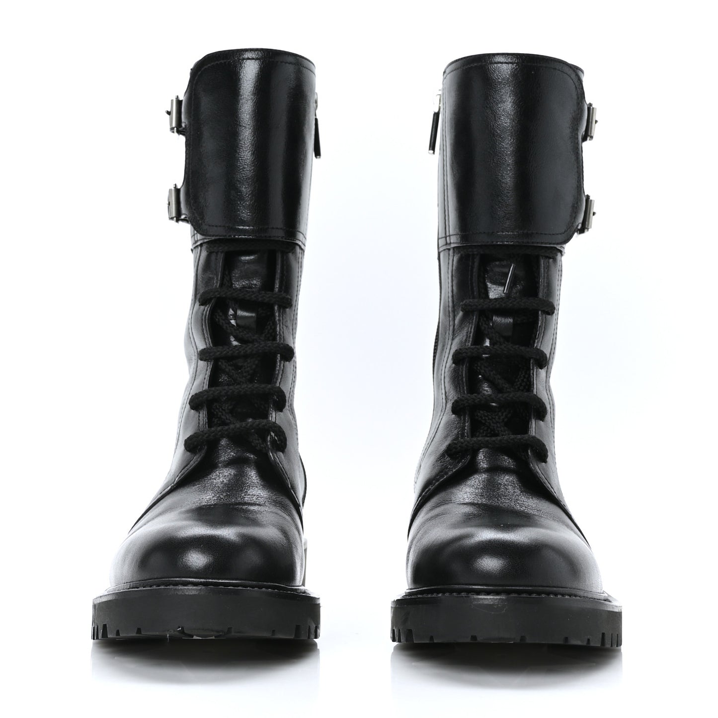Calfskin Ground Low Boot 36.5 Black