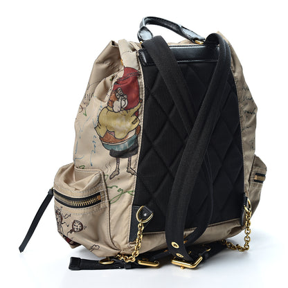 Burberry Nylon Print Medium Rucksack Backpack Beige 2 of 9