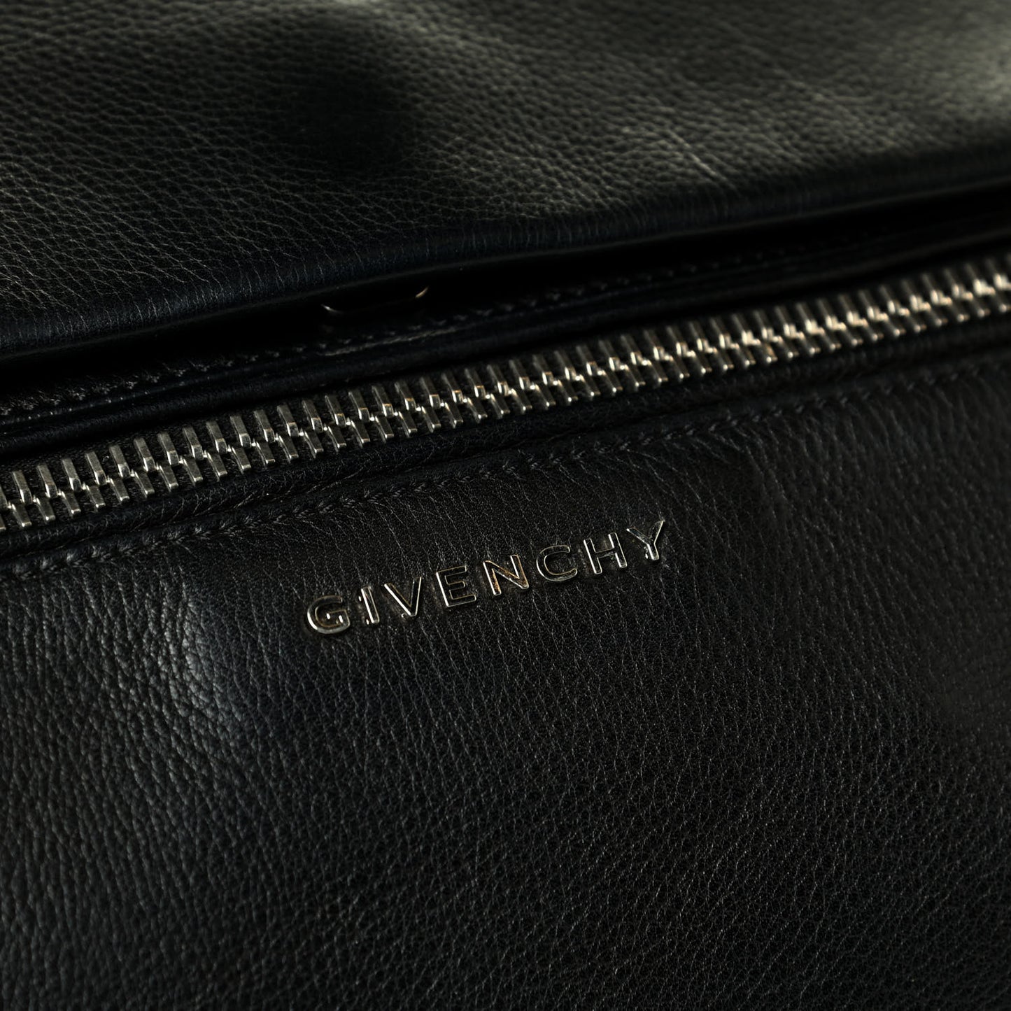 Calfskin Small Pandora Pure Flap Bag Black