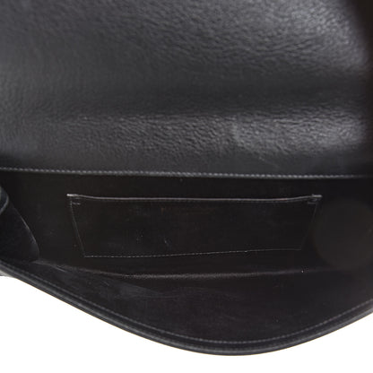 Saint Laurent Calfskin Monogram Large Belle De Jour Clutch Black 5 of 14