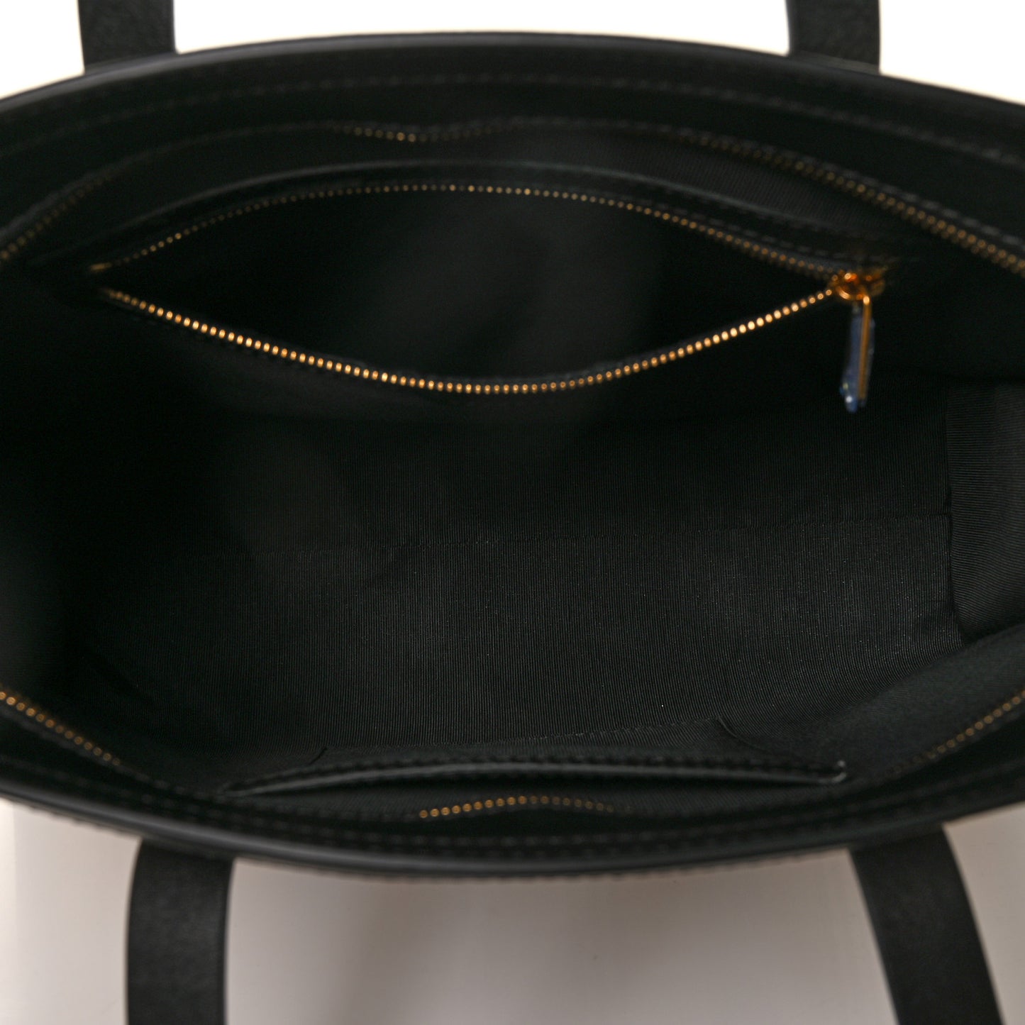 Calfskin 1983 Knight Check Link Zip Tote Black