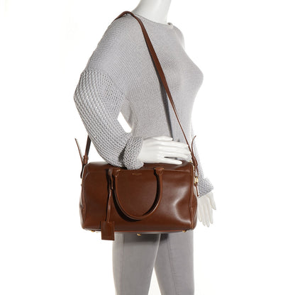 Saint Laurent Calfskin Classic Duffle 6 Cognac 2 of 9