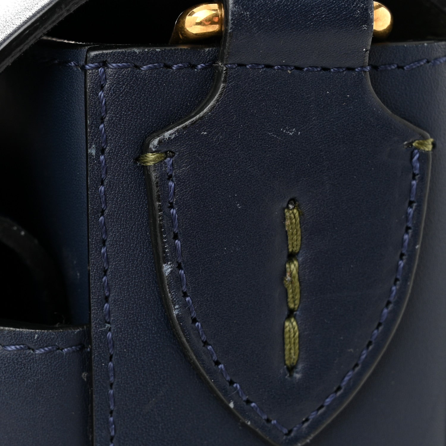 Burberry Calfskin Large Square Satchel Mid Indigo 10 of 13