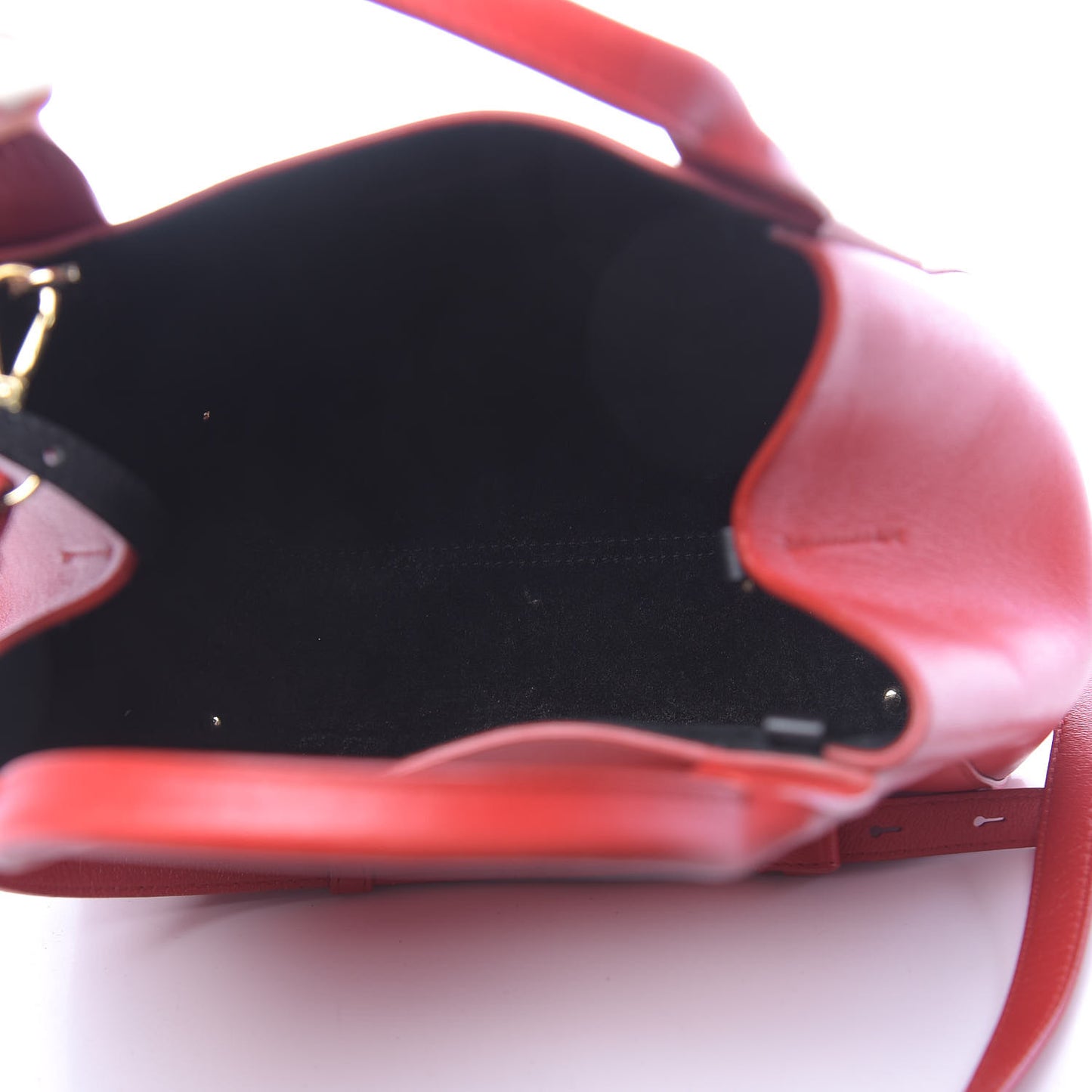 Smooth Calfskin Mini Trapeze Red