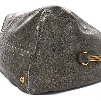 Prada Cervo Lux Shoulder Bag Dark Grey 9 of 9
