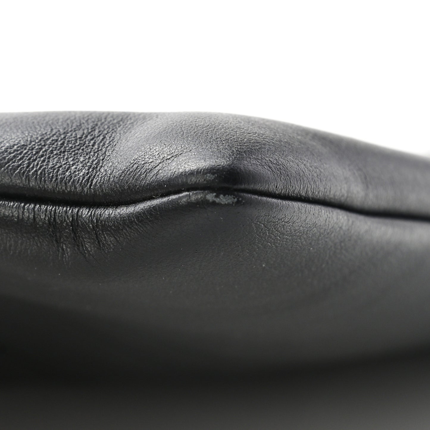 Calfskin Medium Diordouble Zip Pouch Black