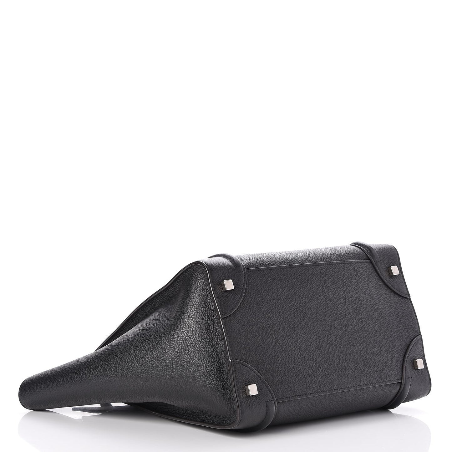 Drummed Calfskin Mini Luggage Black