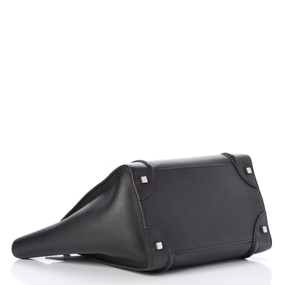 Celine Drummed Calfskin Mini Luggage Black 4 of 8