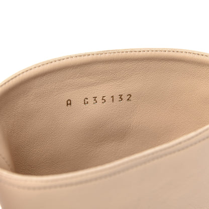Chanel Lambskin Logo Cap Toe Short Boots 37.5 Beige Black 9 of 10