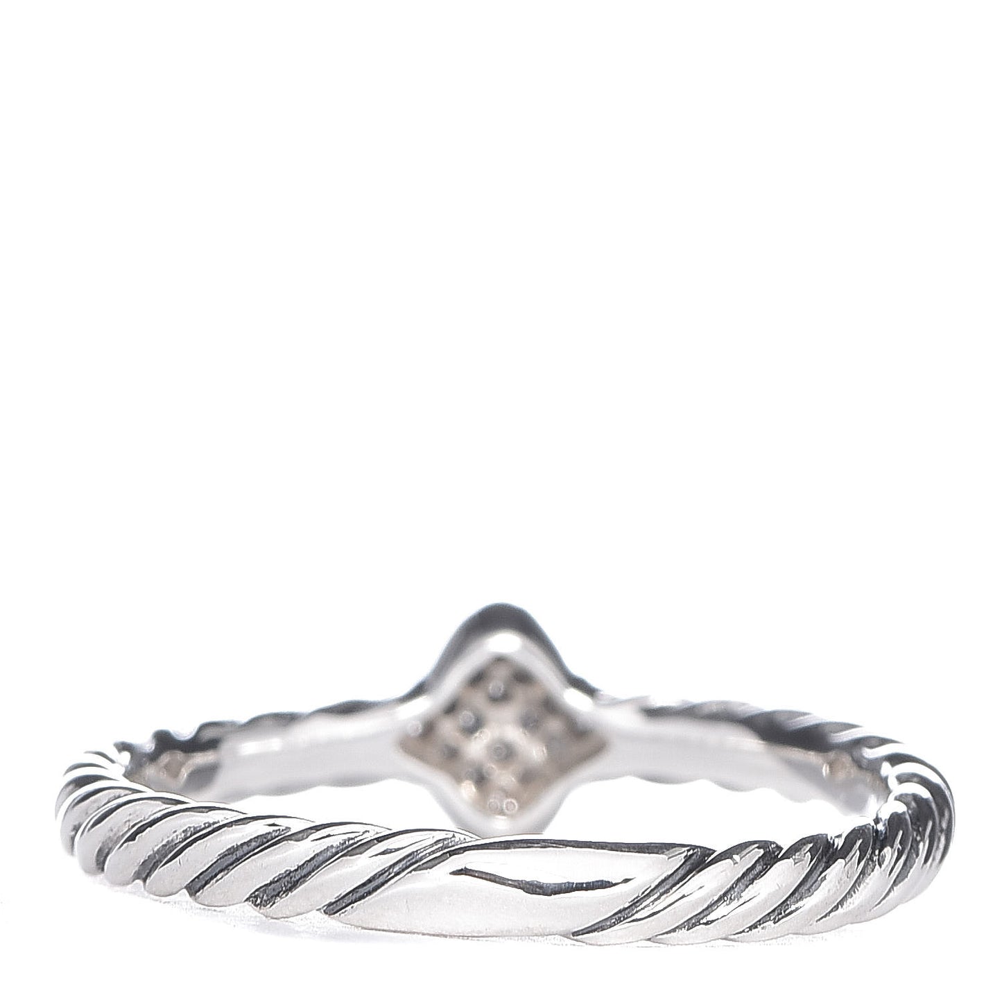 Sterling Silver Diamond Quatrefoil Ring 54 7