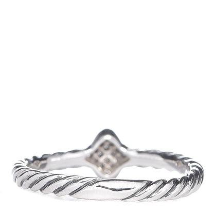 David Yurman Sterling Silver Diamond Quatrefoil Ring 54 7 3 of 5