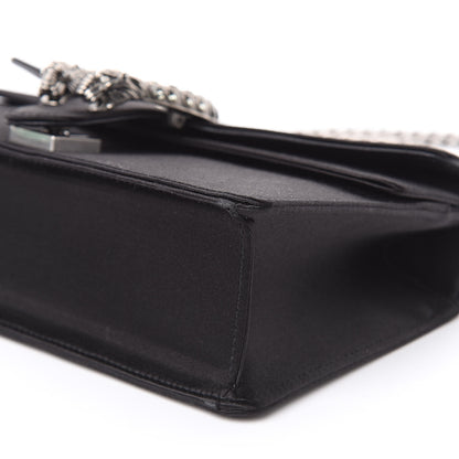 Gucci Satin Silk Crystal Small Dionysus Shoulder Bag Black Black Diamond 8 of 10