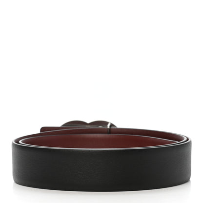 Chanel Calfskin CC Reversible Belt 80 32 Black Burgundy 2 of 6
