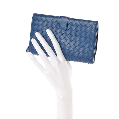 Bottega Veneta Nappa Intrecciato Continental Wallet Bleuette 2 of 7