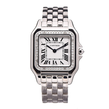 Cartier 18K White Gold Diamond 27mm Panthere Quartz Watch 1 of 9