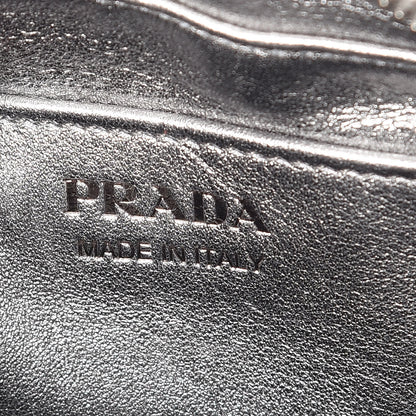 Prada Metallic Nappa Impunture Diagramme Crossbody Cromo 10 of 13