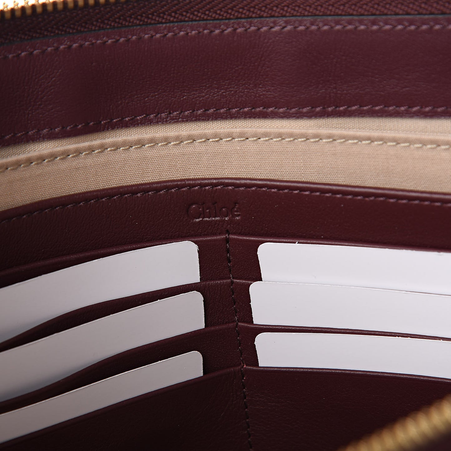 Calfskin Flat Pouch Clutch Brown