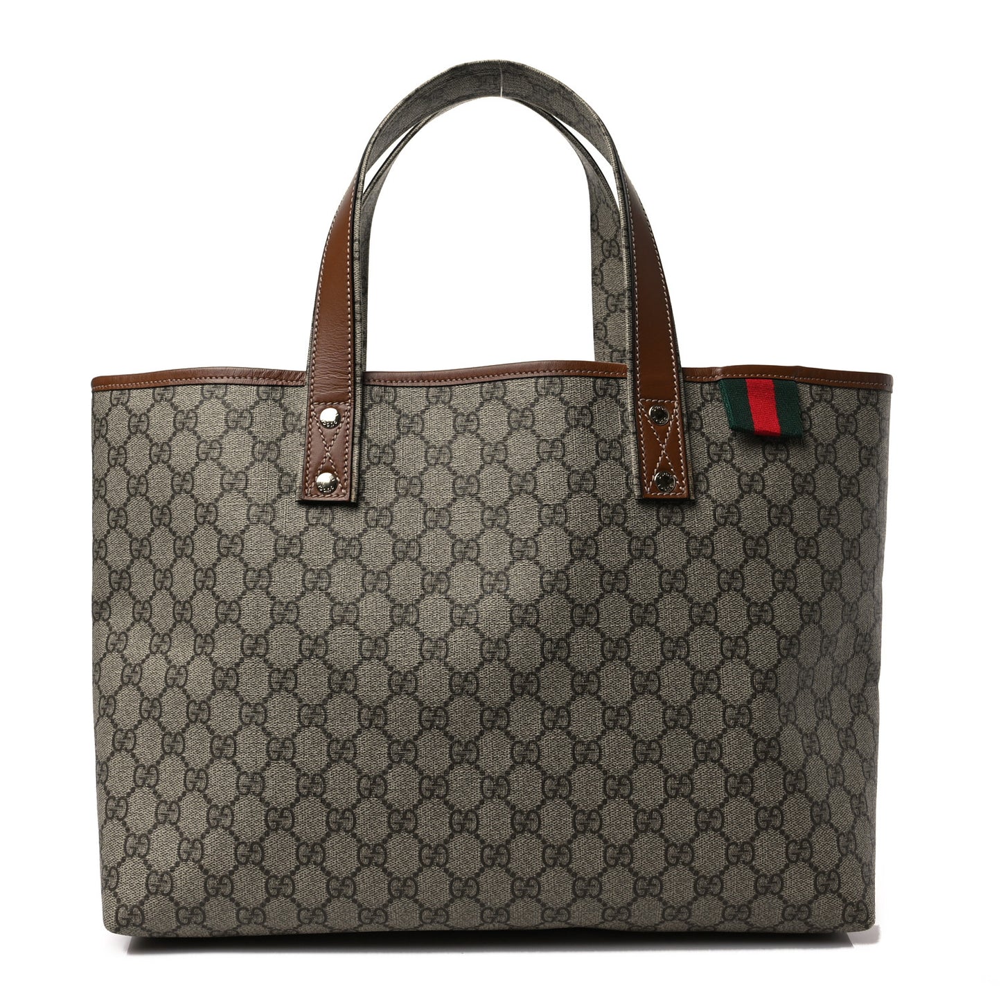 GG Plus Monogram Medium Signature Web Loop Tote Brown