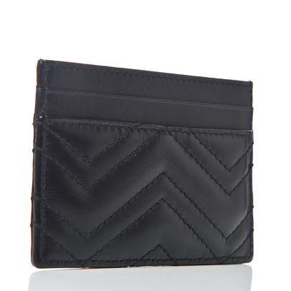 Gucci Calfskin Matelasse GG Marmont Card Holder Black 3 of 6