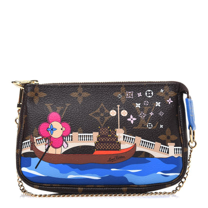 Louis Vuitton Monogram 2019 Christmas Animation Mini Venice Pochette Accessories Blue 1 of 10