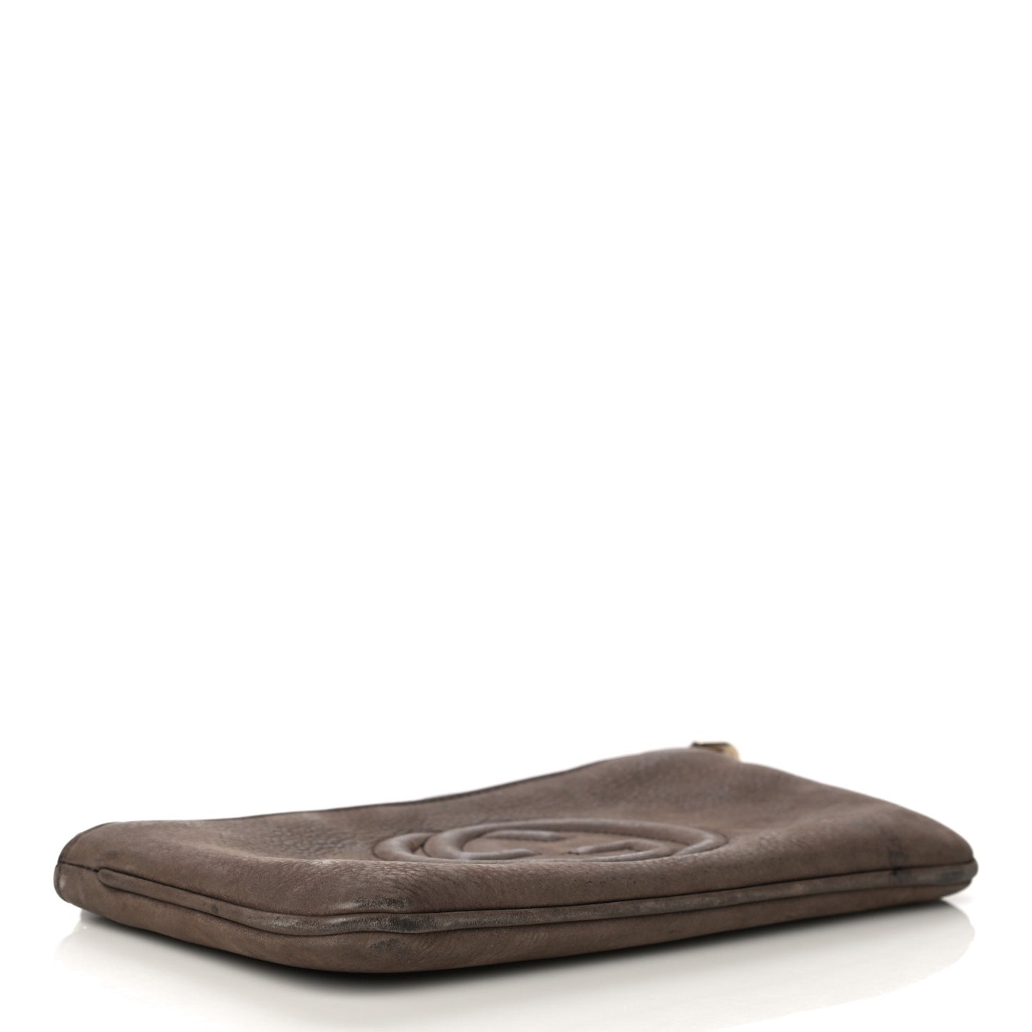 Pebbled Calfskin Soho Wristlet Brown