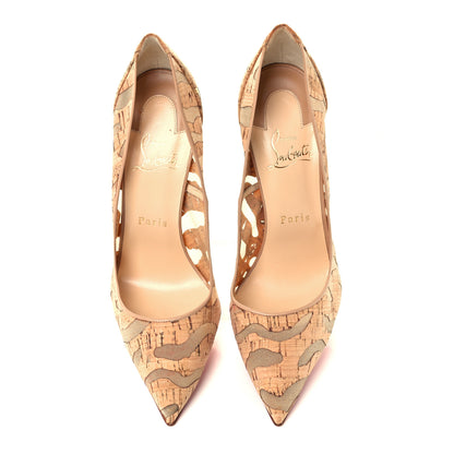 Christian Louboutin So Kate 120 Cork Devore Pumps 38.5 Noisette 5 of 10