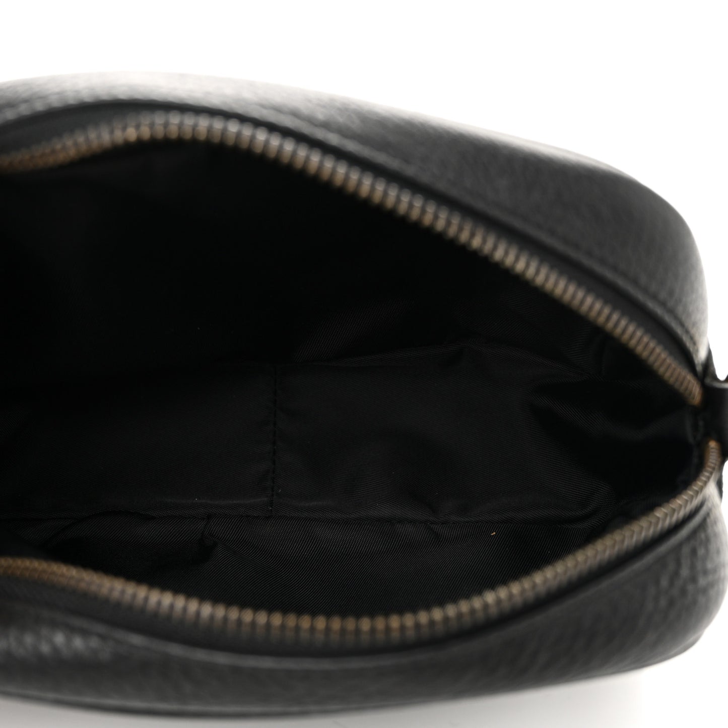Pebbled Calfskin Small Soho Disco Bag Black