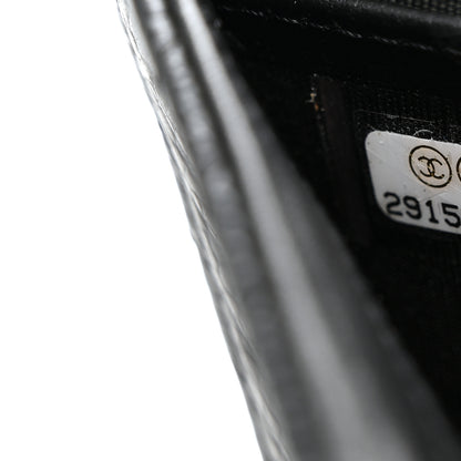 Chanel Caviar Chevron Quilted Boy Flap Wallet Black 8 of 8
