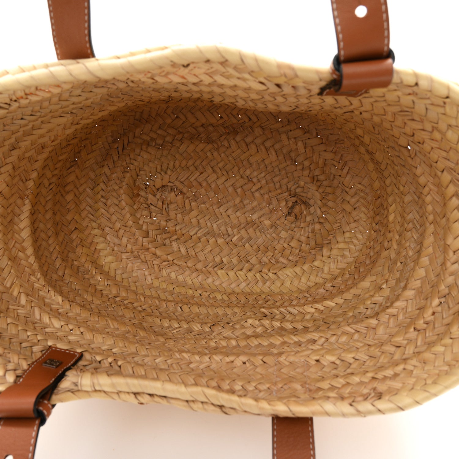 Loewe Raffia Basket Tote Bag Natural Tan 5 of 11