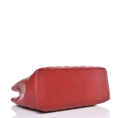 Chanel Caviar Quilted Grand Shopping Tote GST Red 4 of 12