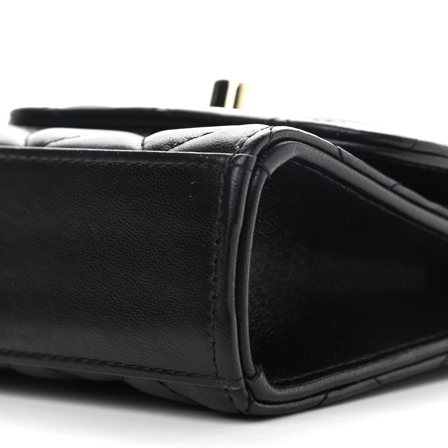 Lambskin Quilted Mini Trendy CC Chain Wallet Black