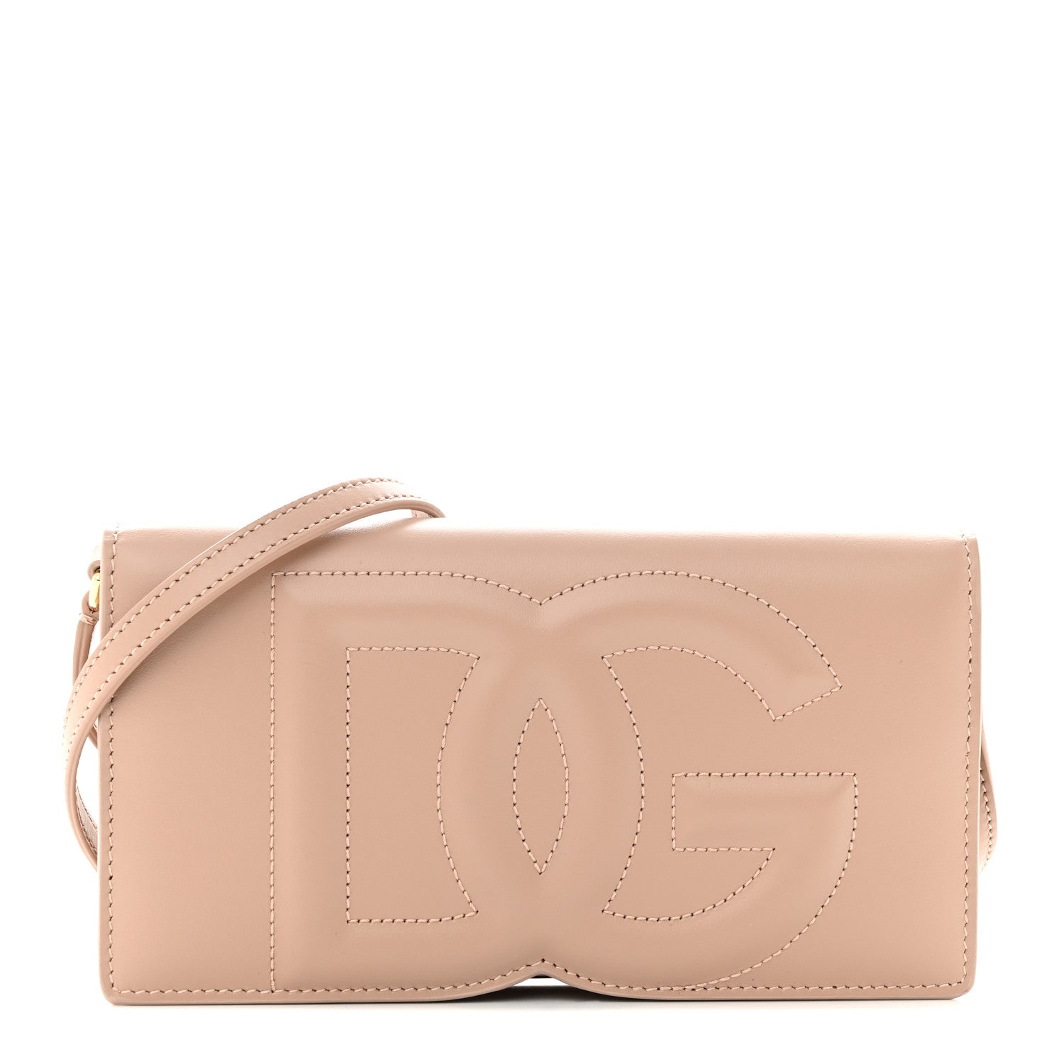 Dolce & Gabbana Calfskin Mini DG Logo Flap Bag Cipria 1 of 10