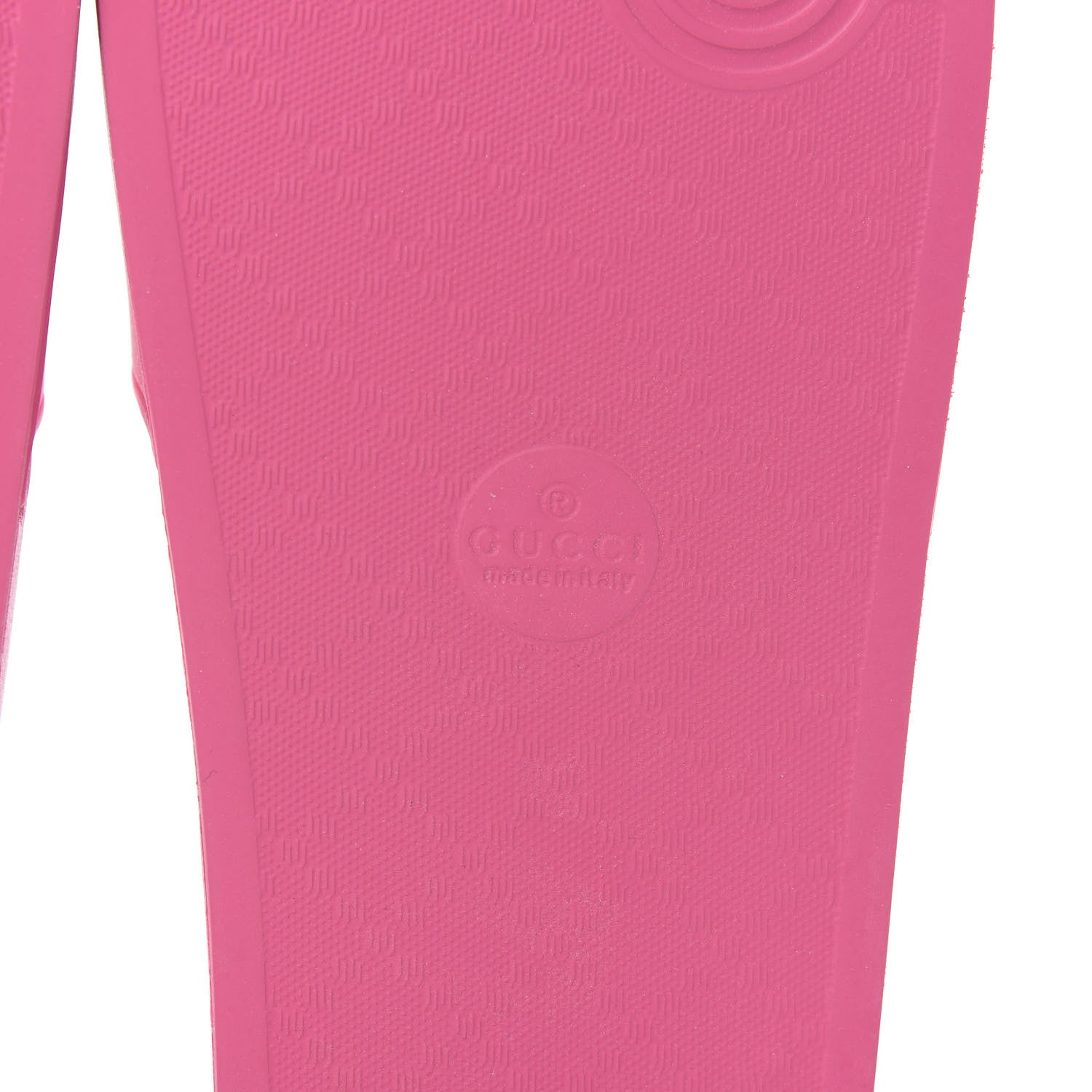 Gucci Rubber Logo Stamped Mens Slide Sandals 11 Fuchsia 6 of 8