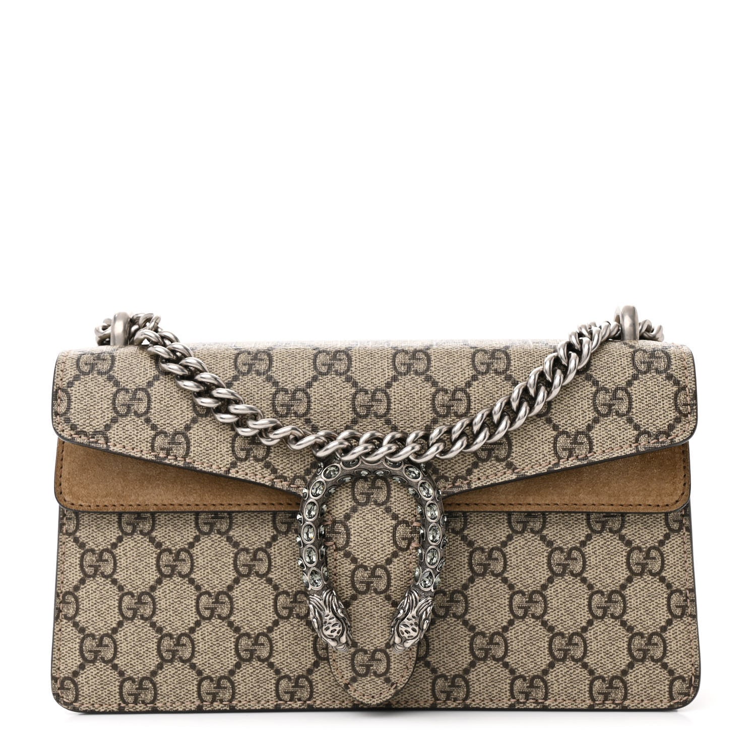 Gucci GG Supreme Monogram Small Dionysus Shoulder Bag Taupe 1 of 11