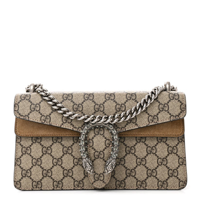 Gucci GG Supreme Monogram Small Dionysus Shoulder Bag Taupe 1 of 11