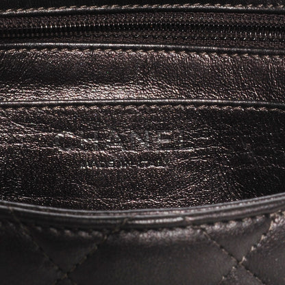 Chanel Lambskin Quilted Mini Square Flap Metallic Dark Grey 6 of 9