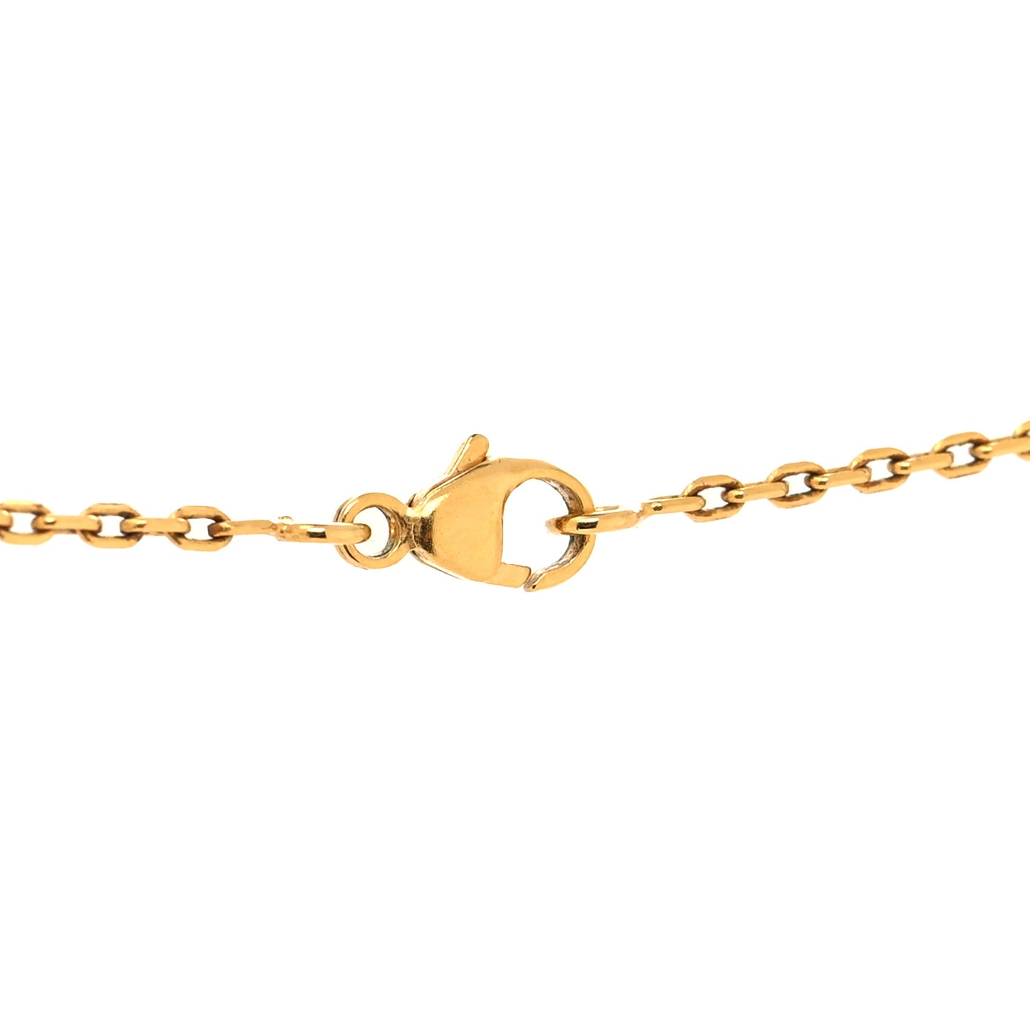 Lacquered Gold Pop H Pendant Necklace White
