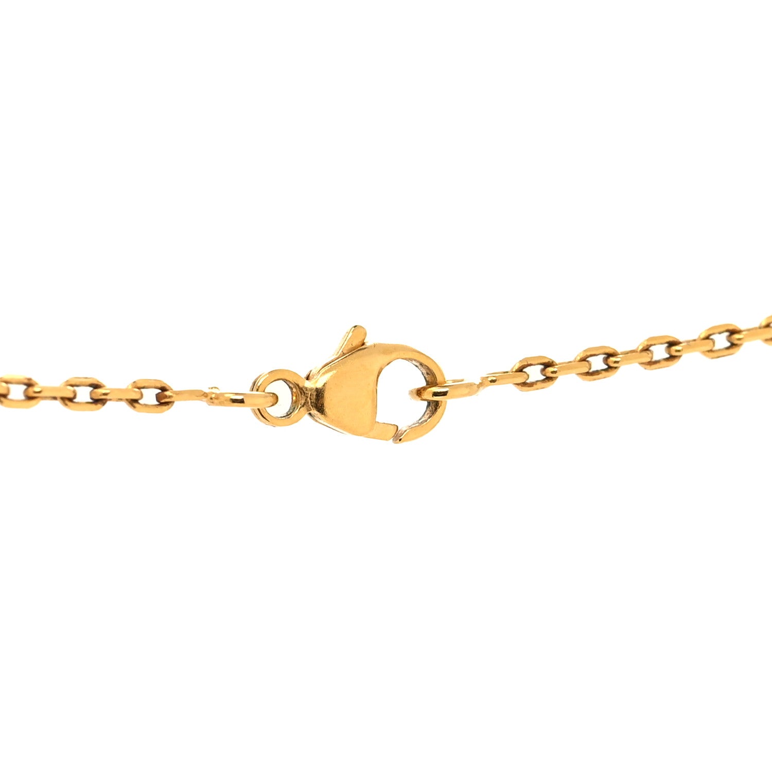 Hermes Lacquered Gold Pop H Pendant Necklace White 4 of 5