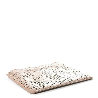 Alaia Calfskin Laser Cut Pochette MM Chair Blanc 4 of 6