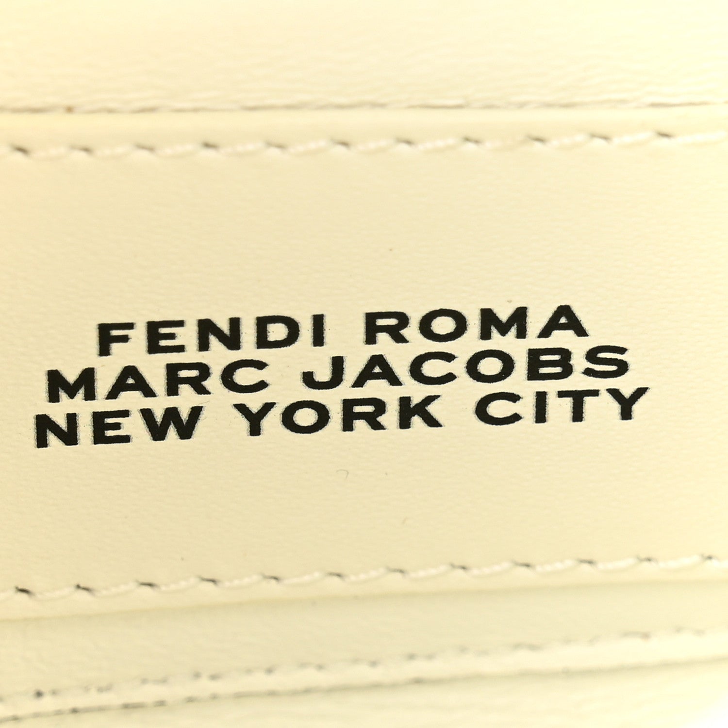 Fendi X MARC JACOBS Nappa Vitello King Logo Print Phone Baguette Yellow Fluo 6 of 12