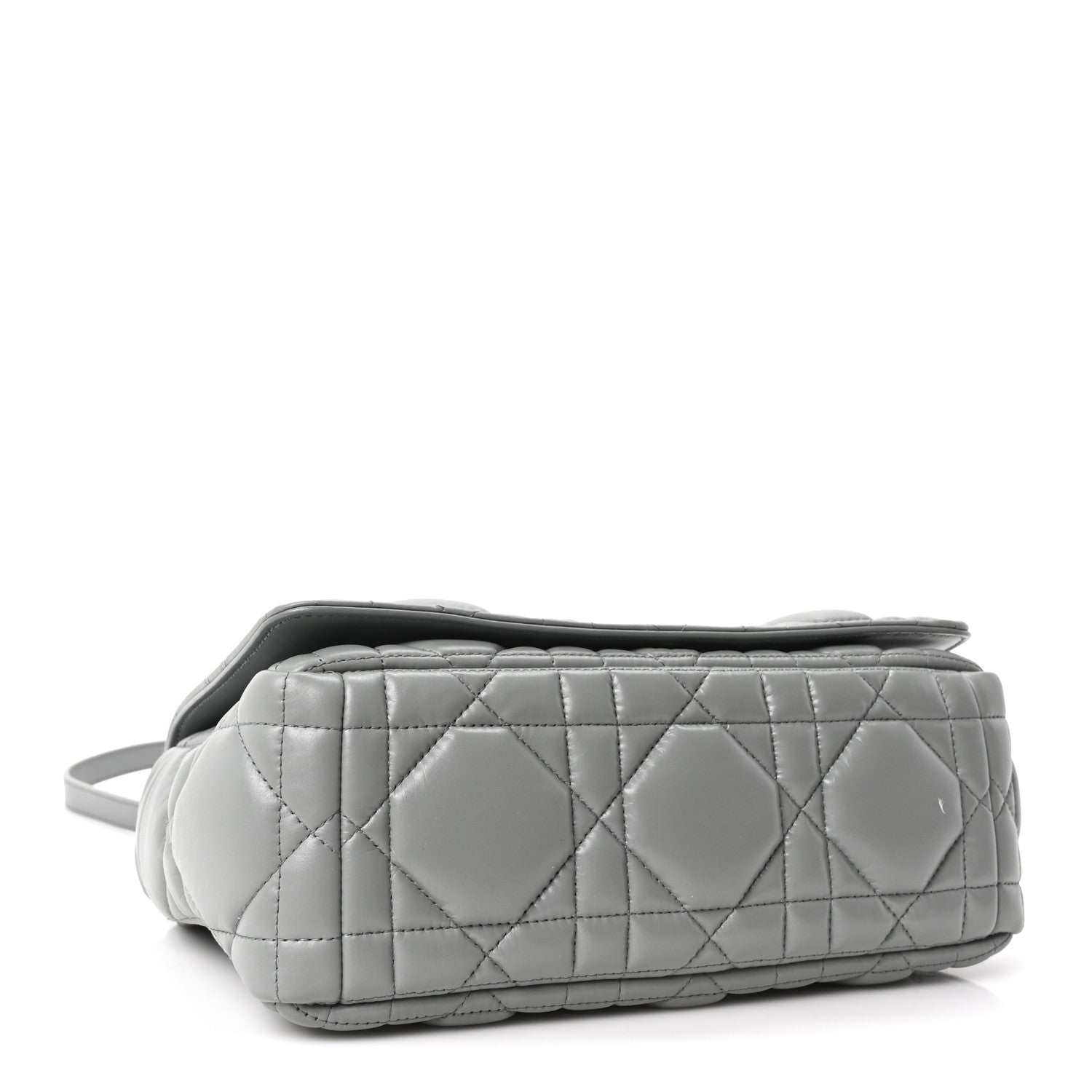 Christian Dior Calfskin Macrocannage Medium Caro Bag Iron Grey 4 of 10