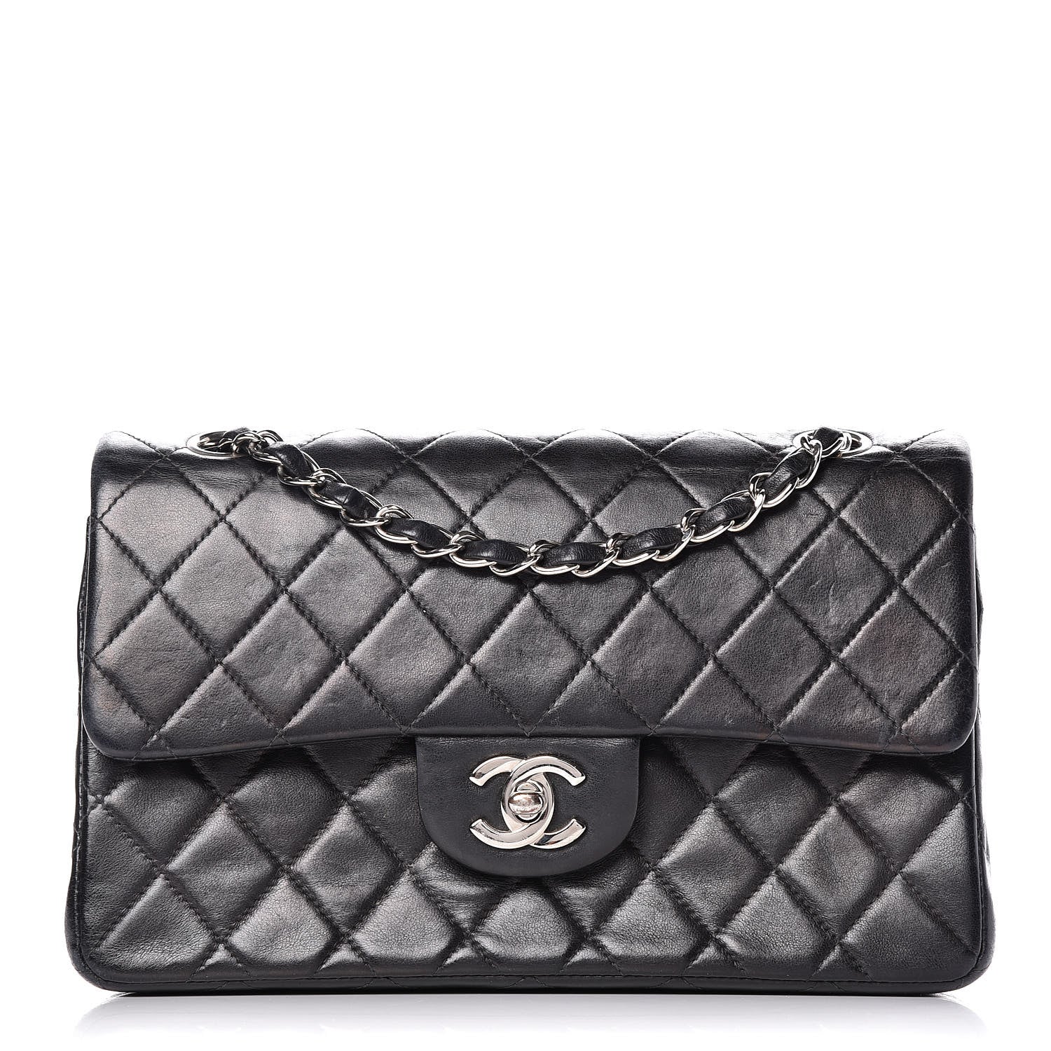 Chanel Lambskin Quilted Small Double Flap Black 1 of 13