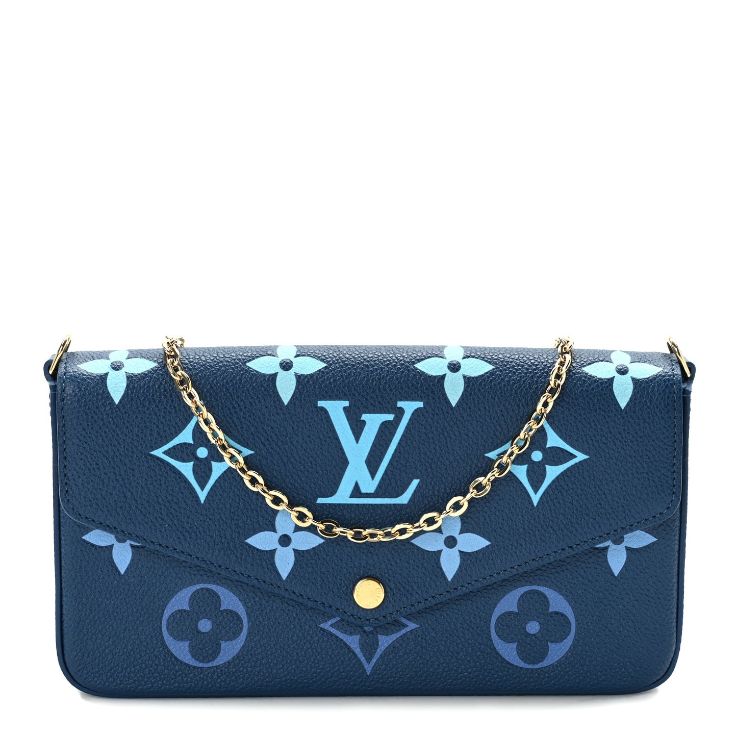 Empreinte Monogram Giant Felicie Pochette Chain Wallet Gradient Blue