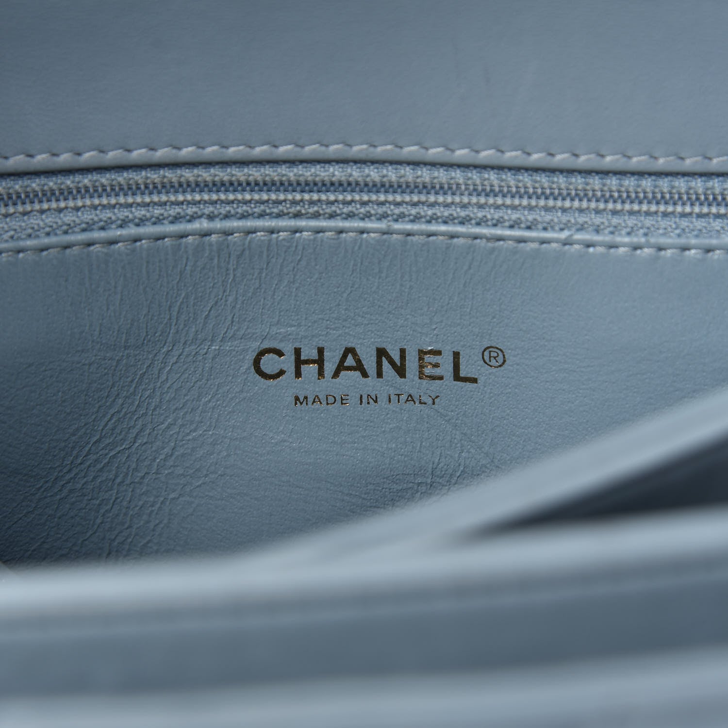 Chanel Lambskin Chevron Quilted Medium Trendy CC Dual Handle Flap Bag Light Blue 8 of 10