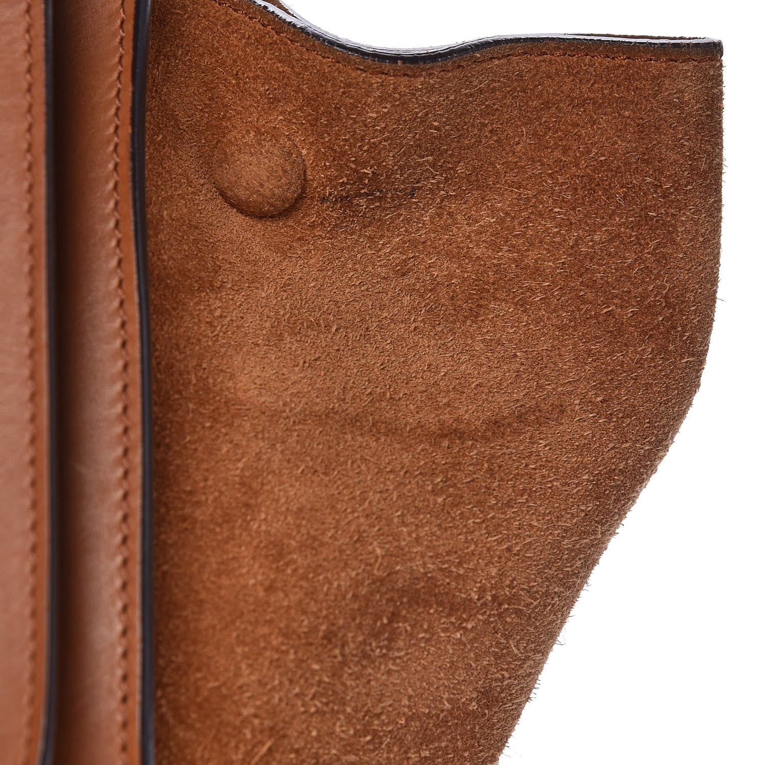 Celine Natural Calfskin Suede Medium Trapeze Tan 17 of 28