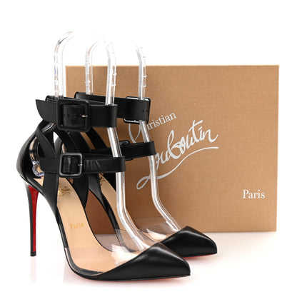 Christian Louboutin Calfskin PVC Multimiss 100 Pumps 38.5 Black 9 of 9
