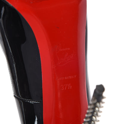 Christian Louboutin Patent New Very Prive Spikes 120 Pumps 37.5 Black 7 of 7