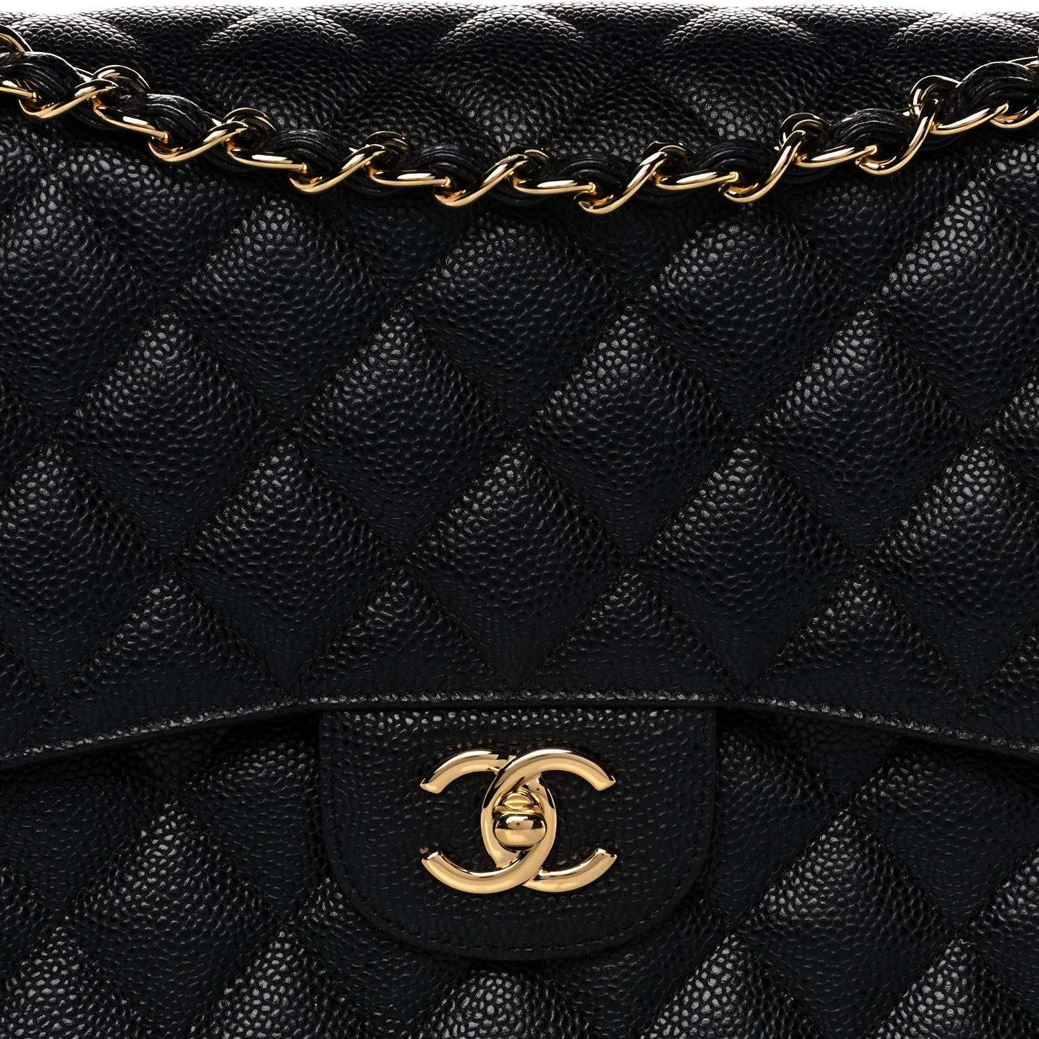 Chanel Caviar Quilted Jumbo Double Flap Black 8 of 14