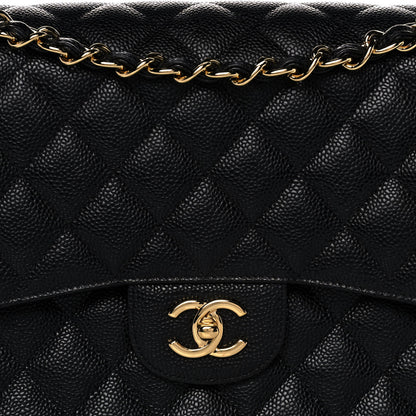 Chanel Caviar Quilted Jumbo Double Flap Black 8 of 14